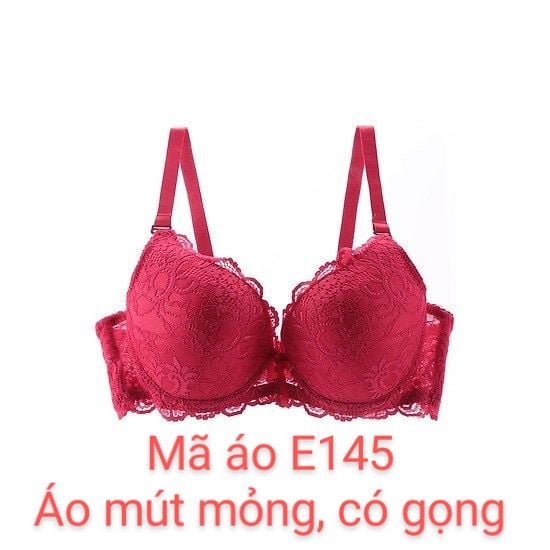 Đồ Lót Nữ Đẹp, Áo Ngực Phối Ren Mút Mỏng Có Gọng E145- 60- Thương Hiệu 12h