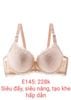 Đồ Lót Nữ Đẹp, Áo Ngực Phối Ren Mút Mỏng Có Gọng E145- 60- Thương Hiệu 12h