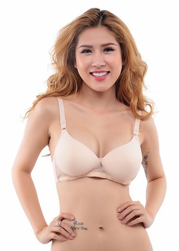 Bộ Đồ Lót Nữ Dễ Thương, Áo Ngực Không Gọng, Nội Y Mút Vừa Nâng Ngực E036 -62- Thương Hiệu 12h