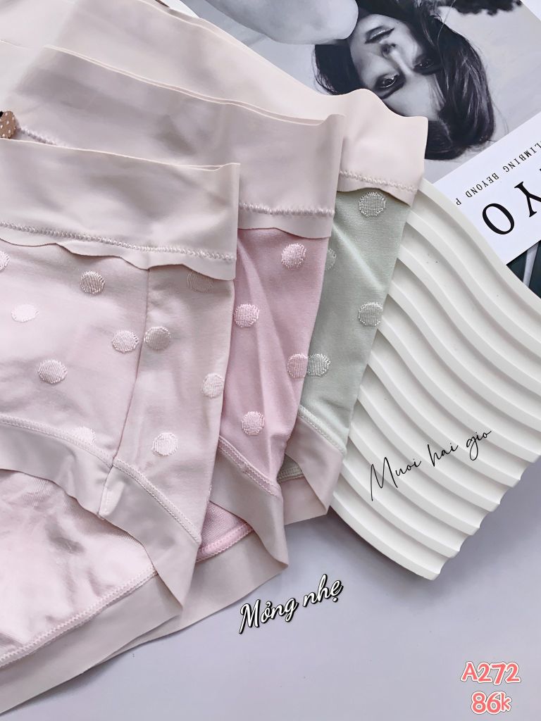 Quần Lót Cotton,  Không Lộ Viền, Ôm Nâng Mông, Tạo Cảm Giác Thoải Mái A272-5, Đồ Lót 12H