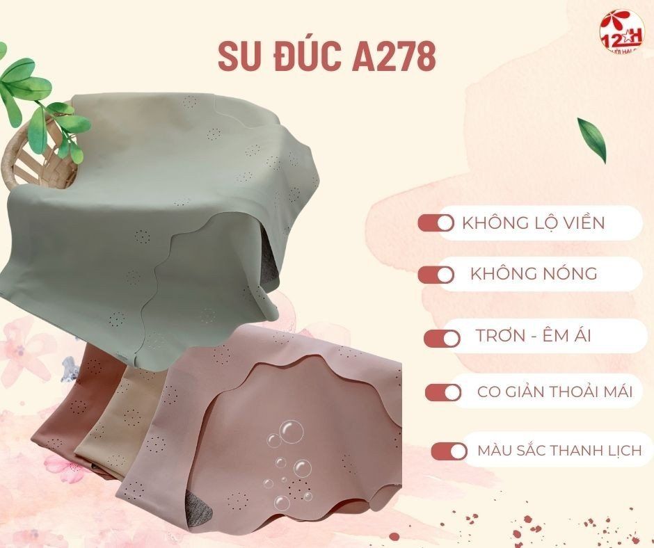 Quần Chíp Đúc Su, Thông Thoáng, Không Lộ Viền, A278-3, Đồ Lót Nữ 12H