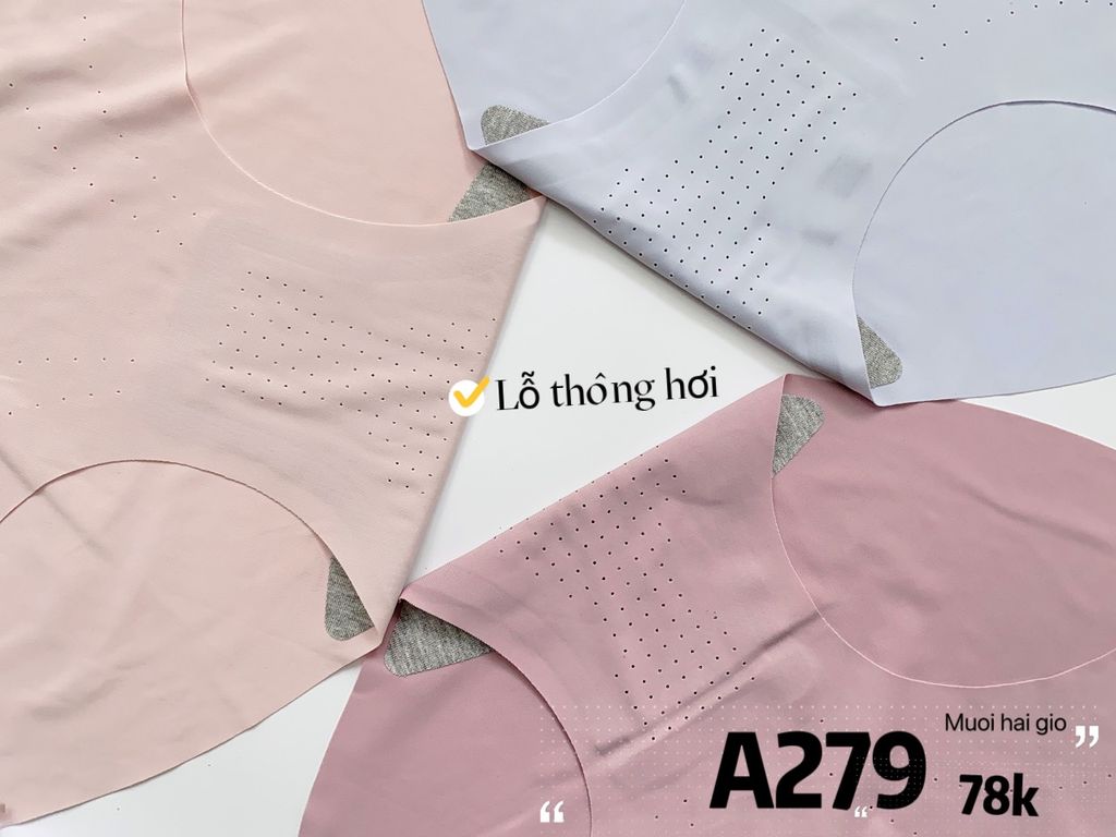 Quần Lót Su Đúc, Thiết Kế Lỗ Thông Thoáng, Không Lộ Viền A279-3, Đồ Lót 12H