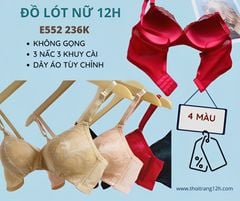 Áo Ngực, Ren Lụa, Cao Cấp Tạo Khe Hấp Dẫn E552-4, Đồ Lót 12H