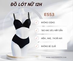 Áo Ngực Nữ Mút Vừa, Đệm Bàn Tay, E553, Đồ Lót 12H
