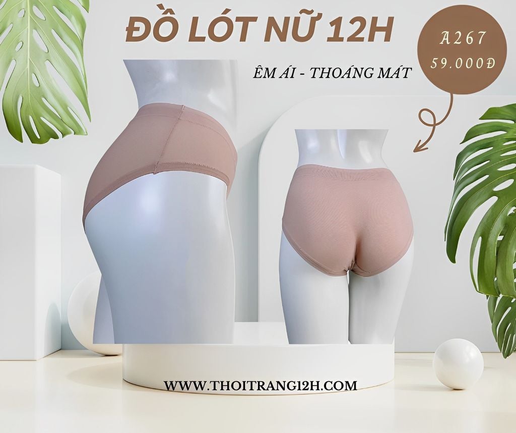 Quần Lót Cao Cấp, An Toàn Thông Thoáng Cho Da, A267-4, Đồ Lót 12H
