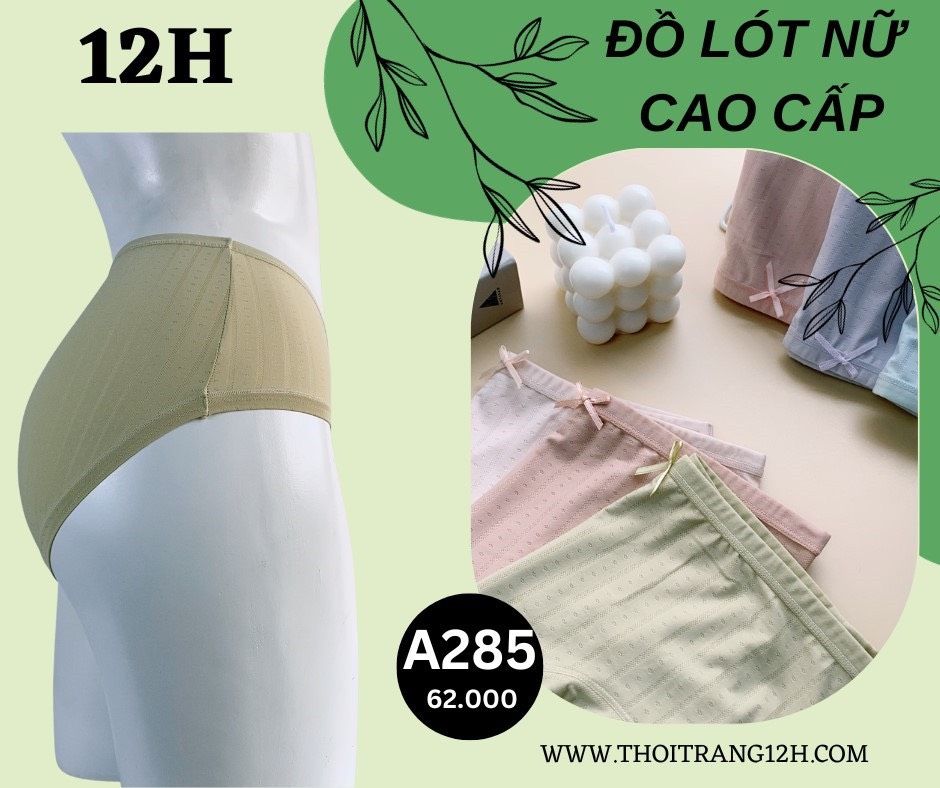 Quần Lót Cotton Cao Cấp, Độ Co Dãn Tốt, A285-1, Đồ Lót 12H