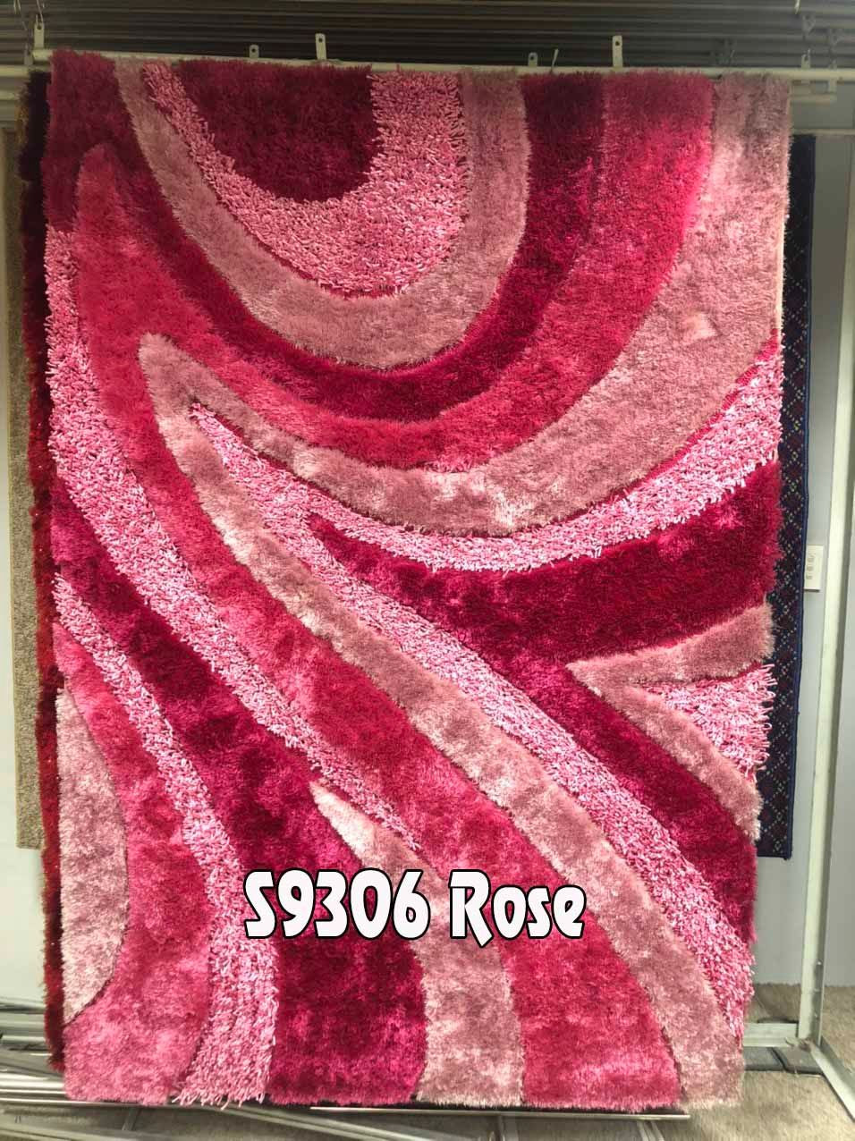  Thảm trang trí màu hồng S9306 Rose 
