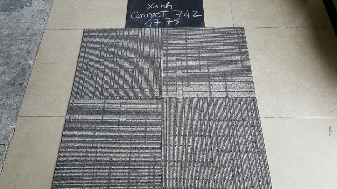  Thảm Gạch Connect Xanh 742 