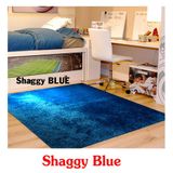  Thảm Salon phòng khách trơn shaggy Blue 