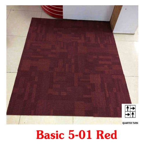  Thảm Gạch Hoa Văn Basic 5-01 Màu đỏ 
