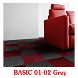 Tham trai san dang tam mau xam Basic grey carpet tile