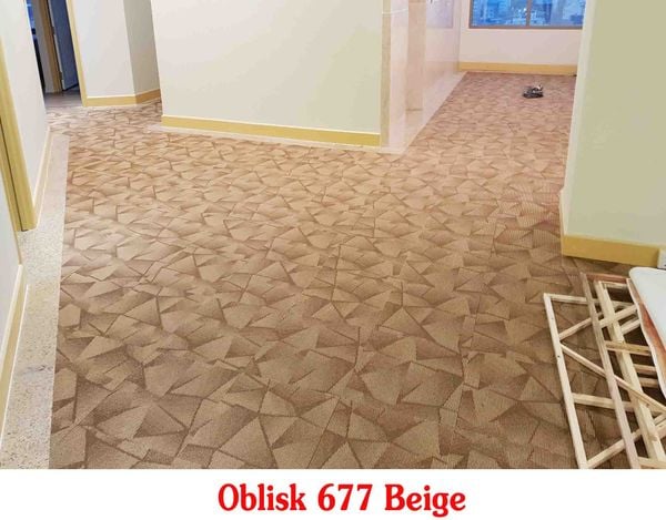  Thảm tấm Oblisk màu vàng 677 Beige 