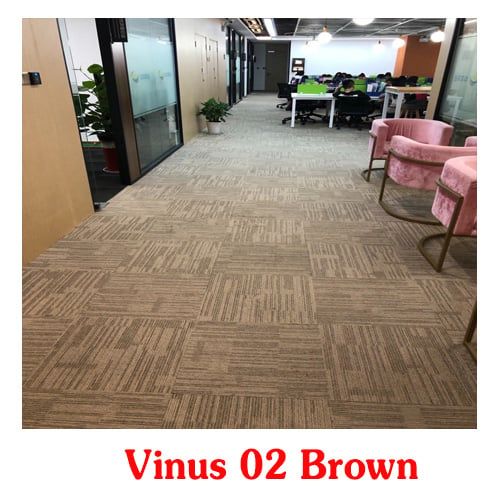 Thảm tấm lót văn phòng VINUS 02 màu nâu 