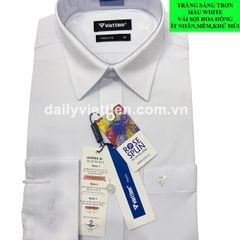 Áo sơ mi Trắng sợi Hoa Hồng Việt Tiến số 1829
