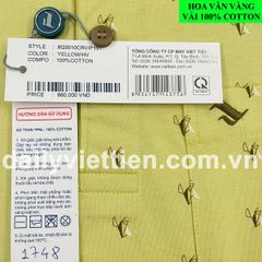 Áo thun Việt Tiến màu Vàng số 1748