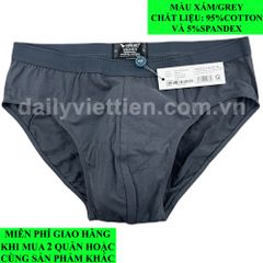 Quần lót Việt Tiến Tam Giác Brief màu Xám Grey số 587