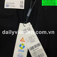 Quần tây Đen Việt Tiến 690k không ly số 824