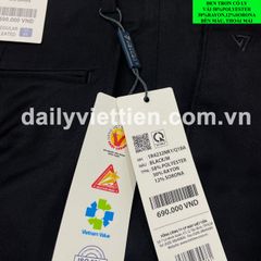 Quần tây Đen Việt Tiến Có ly số 816