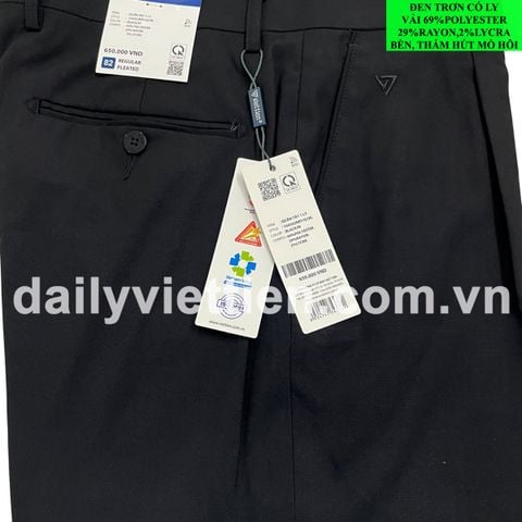 Quần tây Đen Việt Tiến có ly số 530