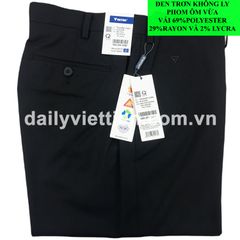 Quần tây Đen Việt Tiến không ly Regular Fit số 557