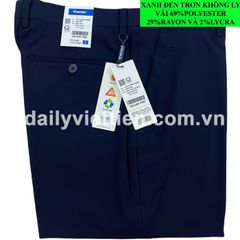 Quần tây Việt Tiến Xanh Đen Không Ly số 628