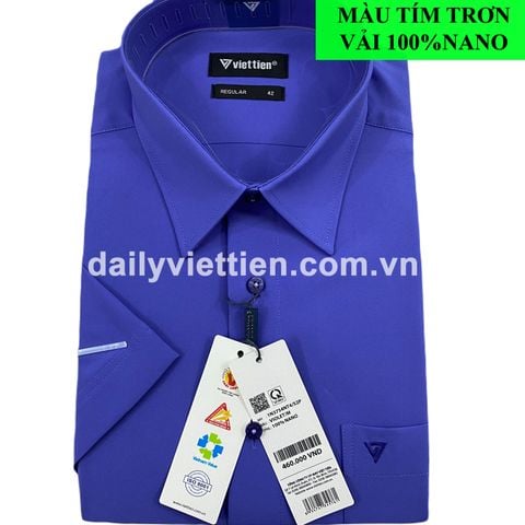 Sơ mi Tím Việt Tiến số 1438