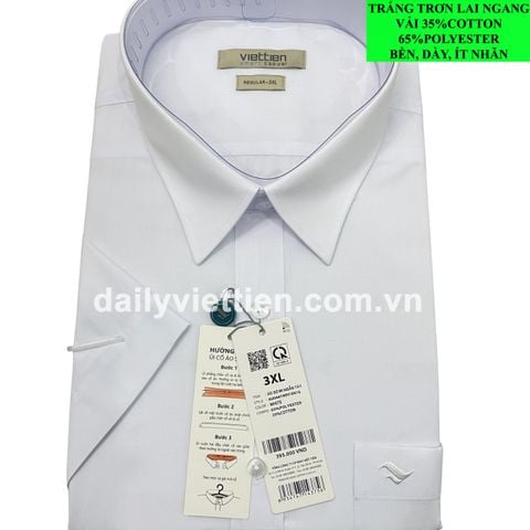 Sơ mi Trắng Việt Tiến lai ngang số 1862