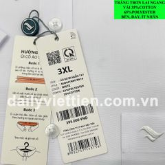 Sơ mi Trắng Việt Tiến lai ngang số 1862
