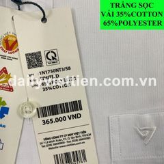 Sơ mi Việt Tiến Trắng Sọc số 1455