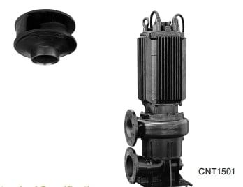 Bơm chìm đặt cạn SHINMAYWA Model CNT801 3.7 kW 380V Cỡ cổng 80mm