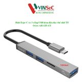  Hub Type C ra 3 cổng USB kèm đọc thẻ nhớ TF Orico AH-12F-GY - Hàng Chính Hãng 
