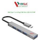  Hub Type C ra 4 cổng USB Orico AH-13-GY-BP - Hàng Chính Hãng 