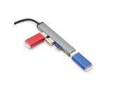  Hub USB ra 3 cổng USB 3.0 và 2.0 kiêm đầu đọc thẻ nhớ Orico AH-A12F-GY-BP - Hàng Chính Hãng 