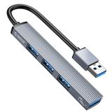  Hub USB ra 4 cổng USB 3.0 và 2.0 bằng nhôm Orico AH-A13-GY-BP - Hàng Chính Hãng 