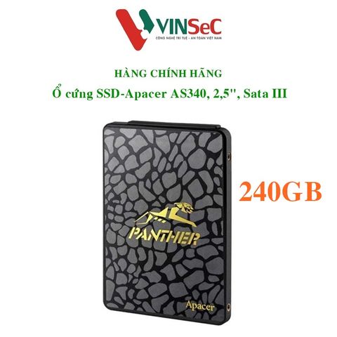 Ổ CỨNG SSD APACER PANTHER AS340 - 240GB - 2.5INCH SATA III - CHÍNH HÃNG