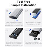  Hộp ổ cứng SSD ORICO M.2 NVME TypeC AXM2-G2-GY-BP - Hàng Chính Hãng 