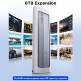  Hộp ổ cứng SSD ORICO TypeC M.2 Dual NVME+SATA ( NGFF ) AXM2S-G2-V1-GY-BP  - Hàng Chính Hãng 