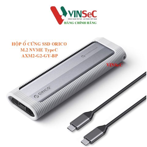 Hộp ổ cứng SSD ORICO M.2 NVME TypeC AXM2-G2-GY-BP - Hàng Chính Hãng