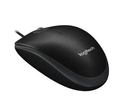 Chuột USB có dây Logitech B100 - Hàng Chính Hãng