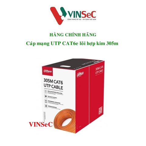 Cáp mạng UTP CAT6e lõi hợp kim 305m DAHUA ( DH-PFM922I-6UN-C ) - Hàng Chính Hãng