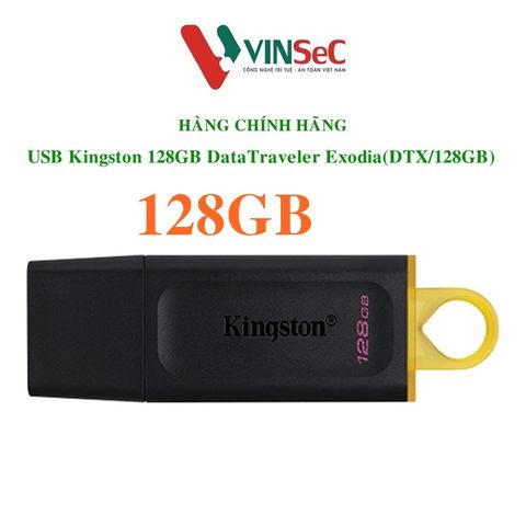 USB 3.2 - 128GB - Gen 1 Kingston DataTraveler Exodia ( DTX ) thời trang với nắp bảo vệ và móc khóa màu sắc - Hàng Chính Hãng