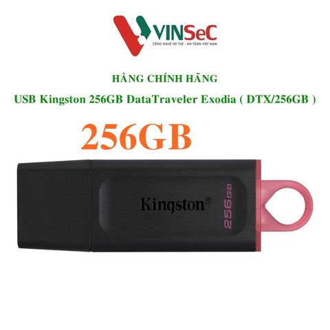 USB 3.2 - 256GB - Gen 1 Kingston DataTraveler Exodia ( DTX ) thời trang với nắp bảo vệ và móc khóa màu sắc - Hàng Chính Hãng