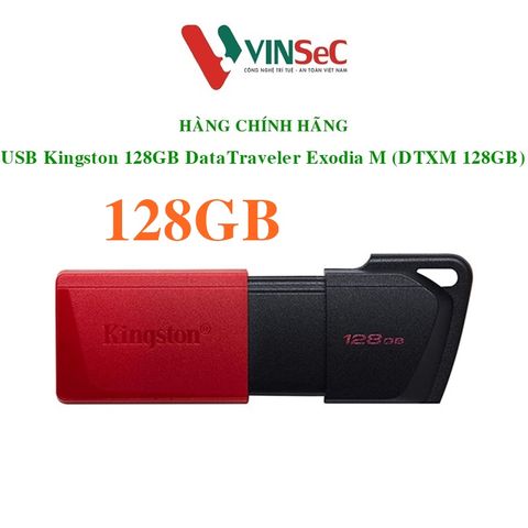 USB Kingston Flash Data Traveler Exodia M  ( DTXM ) Tốc độ đọc 100mbs, tốc độ ghi 15mbs - 128GB - Hàng Chính Hãng