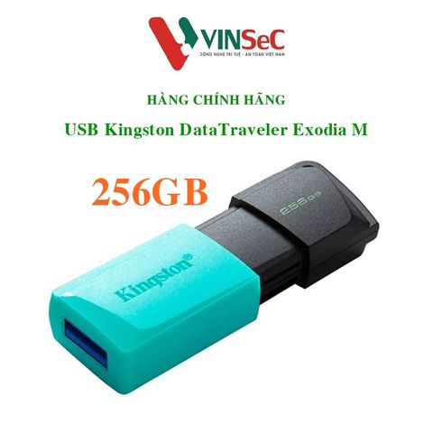 USB Kingston Flash Data Traveler Exodia M  ( DTXM ) Tốc độ đọc 100mbs, tốc độ ghi 15mbs - 256GB - Hàng Chính Hãng