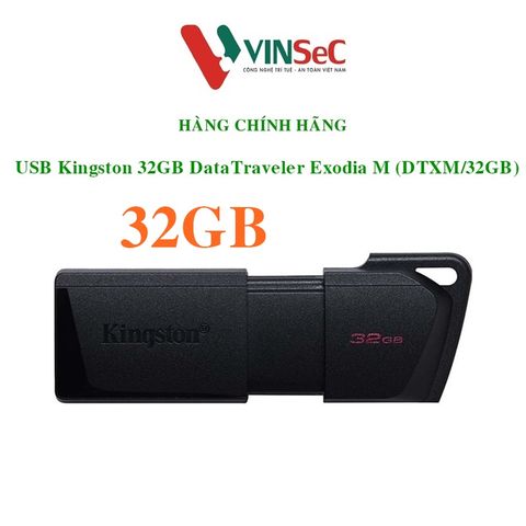 USB Kingston Flash Data Traveler Exodia M  ( DTXM ) Tốc độ đọc 100mbs, tốc độ ghi 15mbs - 32GB - Hàng Chính Hãng