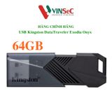  USB Kingston DataTraveler Exodia Onyx 64GB- Hàng Chính Hãng 