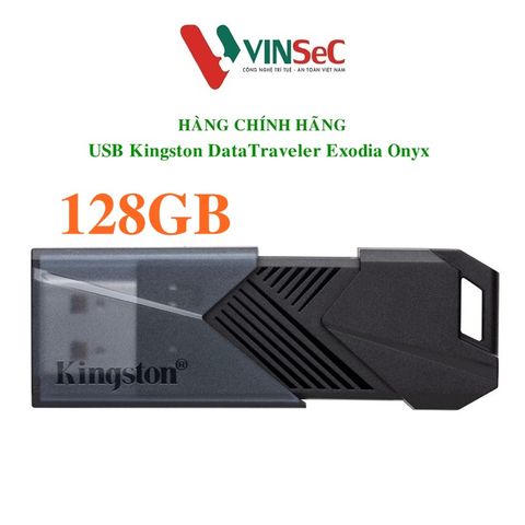  USB Kingston DataTraveler Exodia Onyx 128GB - Hàng Chính Hãng 