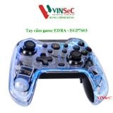  Tay cầm không dây chơi game EDRA EGP7603 đèn Led - Trong suốt - Hàng Chính Hãng 