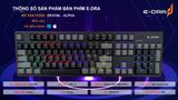  Bàn phím USB chơi game cơ EDRA EK3104L - Hàng Chính Hãng 