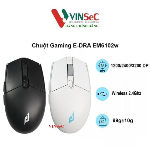 Chuột Gaming không dây EDRA EM6102w - Hàng Chính Hãng